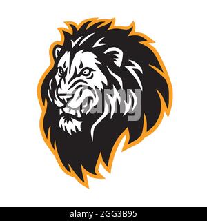 Lion Head Roaring Logo Vector Esport Mascot Illustration Stock Vector