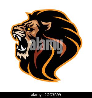 Lion Head Roar Logo Mascot Design Vector Stock Vector