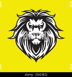 Lion Head Cool Logo Vector Esport Mascot Illustration Stock Vector
