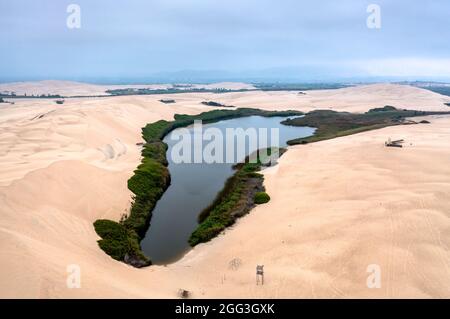 The Moron Oasis in the Atacama Desert, Peru Stock Photo