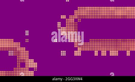 Abstract geometry illustration. Mosaic style. 2D rendering digital illustration. Stock Vector