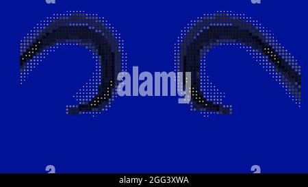 Abstract design vector. Isolated elements. Blue background. Dots style Stock Vector