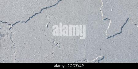 Abstract old white concrete painting wall texture banner background Stock Photo