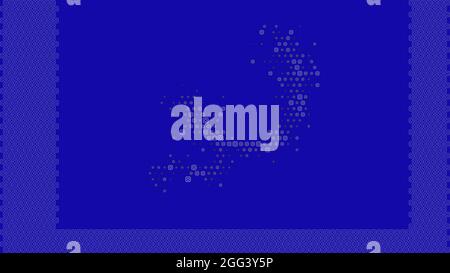 Blue background. Abstract Illustration, Mosaic Style. 2D rendering digital illustration. Stock Vector
