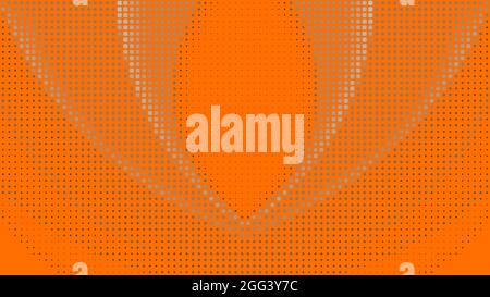 Orange background. Curved shapes design. Mosaic style Stock Vector
