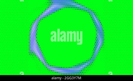 Abstract circle design on colored background. Halftone style. Stock Vector