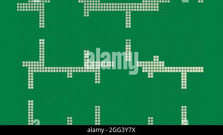 Green background texture. Square geometric shapes mosaic style. Grunge style. Stock Vector