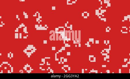 Red background. Isolated elements in retro style. Decorative element. Stock Vector