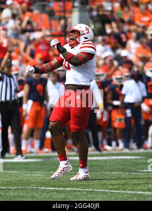 August 28, 2021: Illinois Fighting Illini quarterback Brandon Peters (18)  in action during the NCAA football game between Illinois Fighting Illini vs  Nebraska Cornhuskers at Memorial Stadium in Champaign, Illinois. Dean  Reid/CSM/Sipa