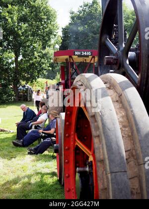 Close up of a traction engine at the Northampton and Lamport Railway Summer Gala, August 2021 Stock Photo