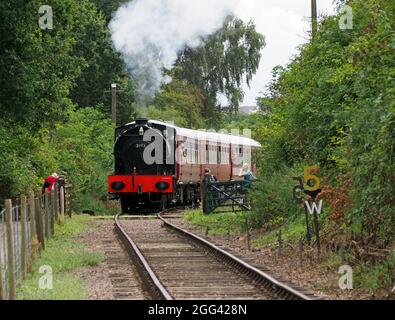 Hunslet 0-4-0 Steam Locomotive Austerity '3193 Norfolk Regiment' at the Northampton and Lamport Railway Summer Gala, August 2021 Stock Photo