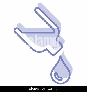 Icon Vector of Drop 2 - Two Tone Style - Simple illustration, Editable stroke, Design template vector, Good for prints, posters, advertisements, annou Stock Vector