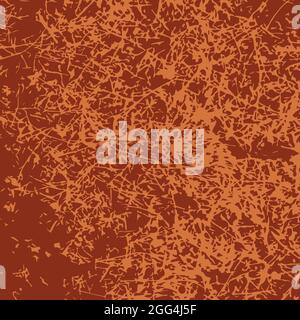 Grunge overlay brown texture. Distress texture of spots, stains, ink, dots, scratches. Vintage design element for pattern, grungy effect, template Stock Vector