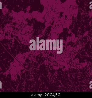 Grunge overlay dark purple texture. Distress texture of spots, stains, ink, dots, scratches. Design element for pattern, grungy effect, template Stock Vector
