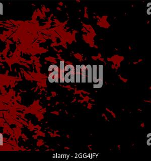 Grunge red overlay background. Distress texture of spots, stains, dots, scratches. Vintage damaged dark red backdrop. Dirty artistic design element Stock Vector