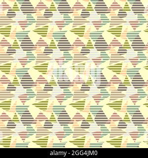 Geometrical triangular pattern in Pastel colors. Vector illustration Stock Vector