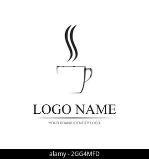 Coffee cup logo template vector icon - Vector Stock Vector