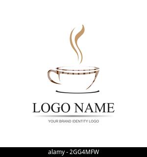 Coffee cup logo template vector icon - Vector Stock Vector