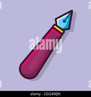 ink pen isolated cartoon vector illustration in flat style Stock Vector