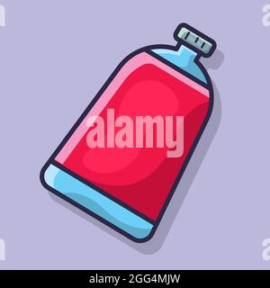 oil paint tube isolated cartoon vector illustration in flat style Stock Vector