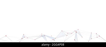 Plexus mesh on white background. Scientific style. Abstract vector illustration. Stock Vector