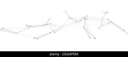 Abstract plexus mesh. Polygonal geometric pattern. Background with place for text. Vector illustration. Stock Vector