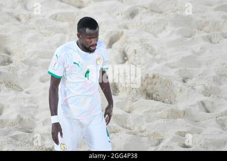 Moscow, Moscow, Russia. 28th Aug, 2021. Luzhniki Stadium.The 2021 Beach Soccer World Cup. Senegalese national team player PAPA NDOUR during the match between Japan and Senegal (Credit Image: © Daniel Kutepov/ZUMA Press Wire) Stock Photo