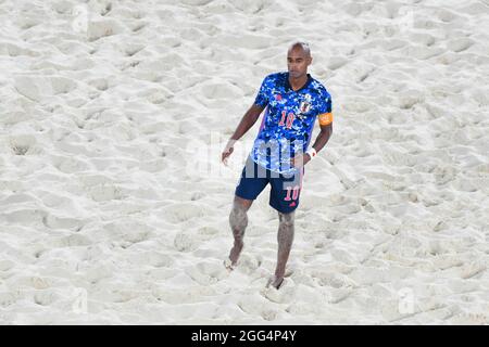 Moscow, Moscow, Russia. 28th Aug, 2021. Luzhniki Stadium.The 2021 Beach Soccer World Cup. Japan national team player OZU MOREIRA during the match between Japan and Senegal (Credit Image: © Daniel Kutepov/ZUMA Press Wire) Stock Photo