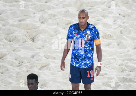 Moscow, Moscow, Russia. 28th Aug, 2021. Luzhniki Stadium.The 2021 Beach Soccer World Cup. Japan national team player OZU MOREIRA during the match between Japan and Senegal (Credit Image: © Daniel Kutepov/ZUMA Press Wire) Stock Photo