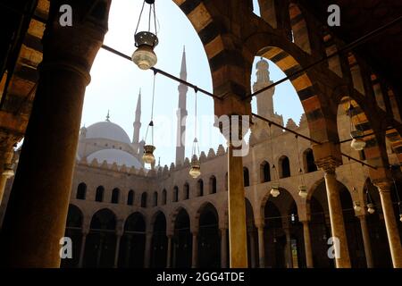 Egypt Cairo - Courtyard of Al-Nasser Mohammed Ibn Kalawoun Stock Photo