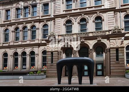 Halifax, Canada - August 23, 2019: An ornate old stone government customs building has been repurposed as the Art Gallery of Nova Scotia. Stock Photo