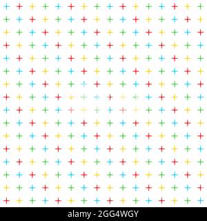 Colorful cross pattern Google colors Red, blue, yellow, green. Vector Artwork for backgrounds, website design, print media, banners, ads. Stock Vector