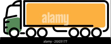 Cabover truck Cargo Transportation Truck or Lorry Stock Vector