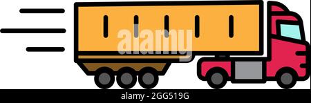 Cabover truck Cargo Transportation Truck or Lorry Stock Vector