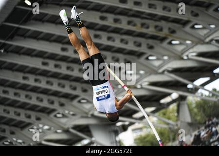 Ernest John Uy Obiena (Men's Pole Vault) of the Philippines competes during the IAAF Wanda Diamond League, Meeting de Paris Athletics event on August 28, 2021 at Charlety stadium in Paris, France. Photo by Victor Joly/ABACAPRESS.COM Stock Photo