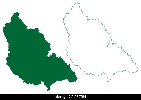 Kishwar Map Kishtwar district (Jammu and Kashmir union territory, Republic of India ...