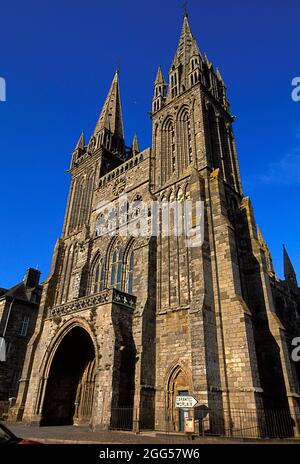 FRANCE. BRITTANY REGION. FINISTERE (29) THE CATHEDRAL OF SAINT-POL-DE-LEON Stock Photo