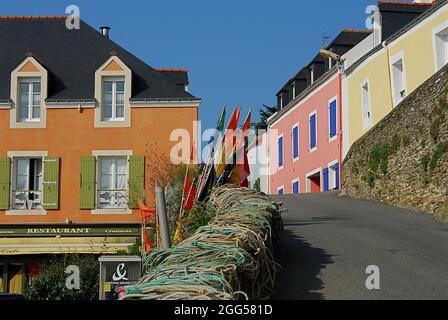 FRANCE, MORBIHAN (56) BELLE-ILE, PORT SAUZON Stock Photo