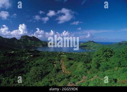 FRENCH POLYNESIA. MARQUISE ISLANDS. ISLAND OF DE NUKU HIVA. Stock Photo