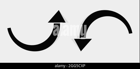 Arrow icons are black, blue, red on a white background. flat style. Arrow icons for your website design, logo, app, UI. arrow indicates the direction Stock Vector