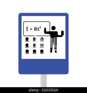 School location signs. safety sign traffic sign. school silhouette. sign school Stock Vector