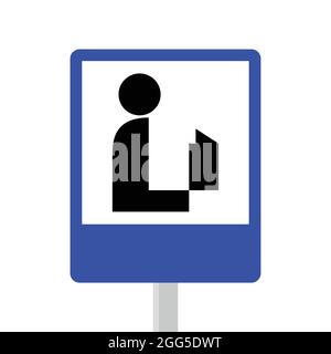 Library location signs. safety sign traffic sign. beach library Stock Vector