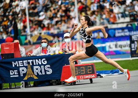 Mariya (Maria) Lasitskene (Women's High Jump) of Russia winks during the IAAF Wanda Diamond League, Meeting de Paris Athletics event on August 28, 2021 at Charlety stadium in Paris, France - Photo Victor Joly / DPPI Stock Photo