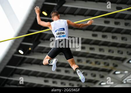 Ernest John Uy Obiena (Men's Pole Vault) of the Philippines competes during the IAAF Wanda Diamond League, Meeting de Paris Athletics event on August 28, 2021 at Charlety stadium in Paris, France - Photo Victor Joly / DPPI Stock Photo