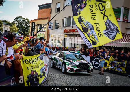 05 Norbert HERCZIG (HUN), Ramon FERENCZ (HUN), Skoda Fabia Rally2 Evo, Skoda Rally Team Hungaria, during the 2021 European Rally Championship ERC Barum rally, from August 27 to 29, at Zlin, Czech Republic - Photo Jorge Cunha / DPPI Stock Photo