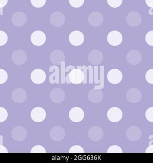 Purple dots half drop repeat seamless pattern, simple monochrome background Stock Vector