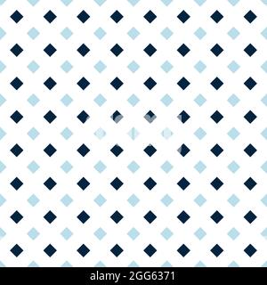 Dark and light blue dimoand shape seamless pattern, checked background Stock Vector