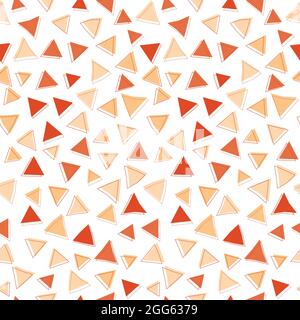 Abstract red triangle shape seamless pattern background Stock Vector