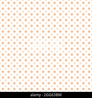 Tiny orange dots half drop repeat on white background seamless pattern Stock Vector
