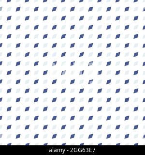Dark and light blue square dimoand shape seamless pattern, checked background Stock Vector